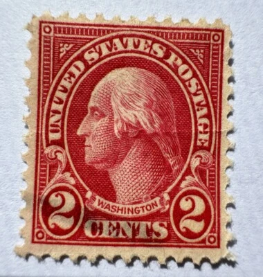 Antique George Washington Red 2 Cent Stamp Unused  - Image 1 of 4