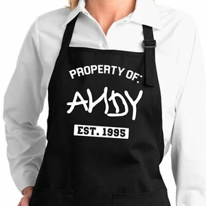 Property of Andy Toy Story Costume Woody Cool Cooking Grilling Apron with Pocket - Picture 1 of 3