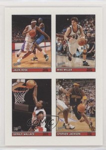 2005 Topps Bazooka 4-on-1 Stickers Jalen Rose Gerald Wallace Stephen Jackson #15