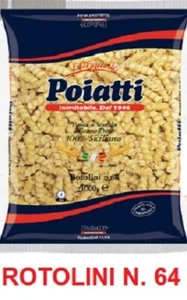 PASTA ROTOLINI DI SEMOLA DI GRANO DURO SICILIANO 100% POIATTI N° 64 KG 1 - Picture 1 of 2