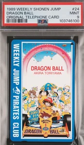 Tarjeta telefónica PSA 9 Dragon Ball 1989 Weekly Shonen Jump F1 Goku Z #24 Toriyama NTT - Imagen 1 de 2