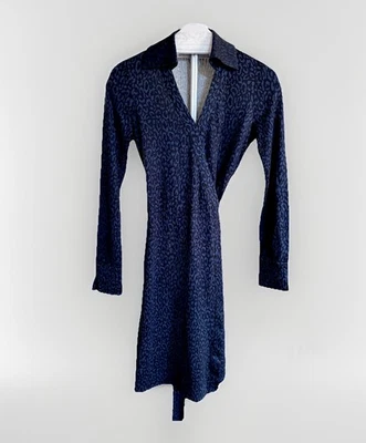 Diane von Furstenberg DVF Women Wrap Dress V-Neck, Long Sleeve 100% Silk Size 4 - Image 1 of 4