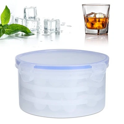 Ice Ball Maker,Circular Reusable Ice Cube Trays Easy Release Silicone Round I... - Image 1 of 4