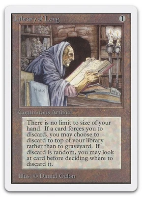 Library of Leng (LP) Unlimited Edition 2ED Magic MTG - Image 1 of 2