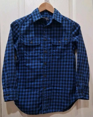 Ralph Lauren Niños Manga Larga Abotonada Azul Y Negro Cuadros Talla 8 Foto 1 de 4