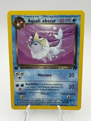 French Pokemon Card Aquali Obscur 1st Edition 45/82 (Dark Vaporeon) - Image 1 of 4
