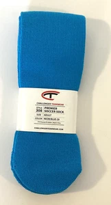 Challenger Teamwear Neon Blue-29 Premier Soccer Sock Size Adult NWT - Picture 1 of 3
