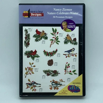 Nancy Zieman Nature Celebrates Winter AD-ZIE02 Stickmaschine Software - Bild 1 von 4