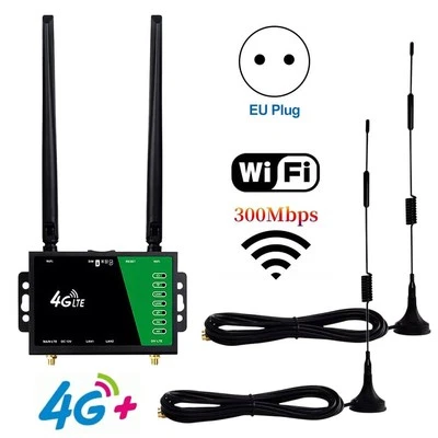 WLAN Router 4G LTE Wireless WiFi Router 150Mbps SIM Karten Slot mit 4x Antennen - Bild 1 von 4