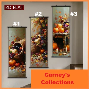 Impresiones de pergamino colgante - cosecha de calabaza/uva de otoño - Imagen 1 de 6