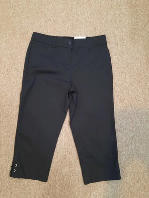 New With Tags Studio Works Woman's Black Dress Capri Size 8 Cotton Blend. Nice  - Image 1 of 4