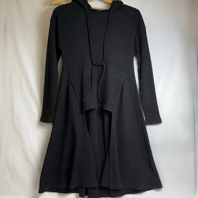 Suéter con Capucha Capa Larga Negro Talla Pequeña 4 Witchy Whimsigoth Vamp Y2K Foto 1 de 4