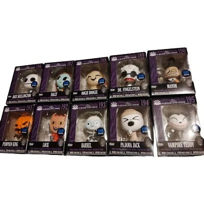 Disney Nightmare Before Christmas 10 Mini Figures Full Set W/ Display Box - Image 1 of 4