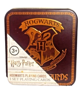 Harry Potter Hogwarts Playing Cards in Embossed Burgundy Metal Tin  - Picture 1 of 5