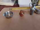 Three small metal trinkets - Bowl, Urn, Jug