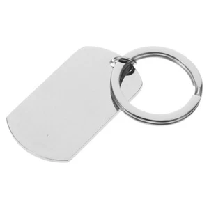 Stainless Steel Keychain Blank Chains Metal Engraving Keychains - Picture 1 of 12
