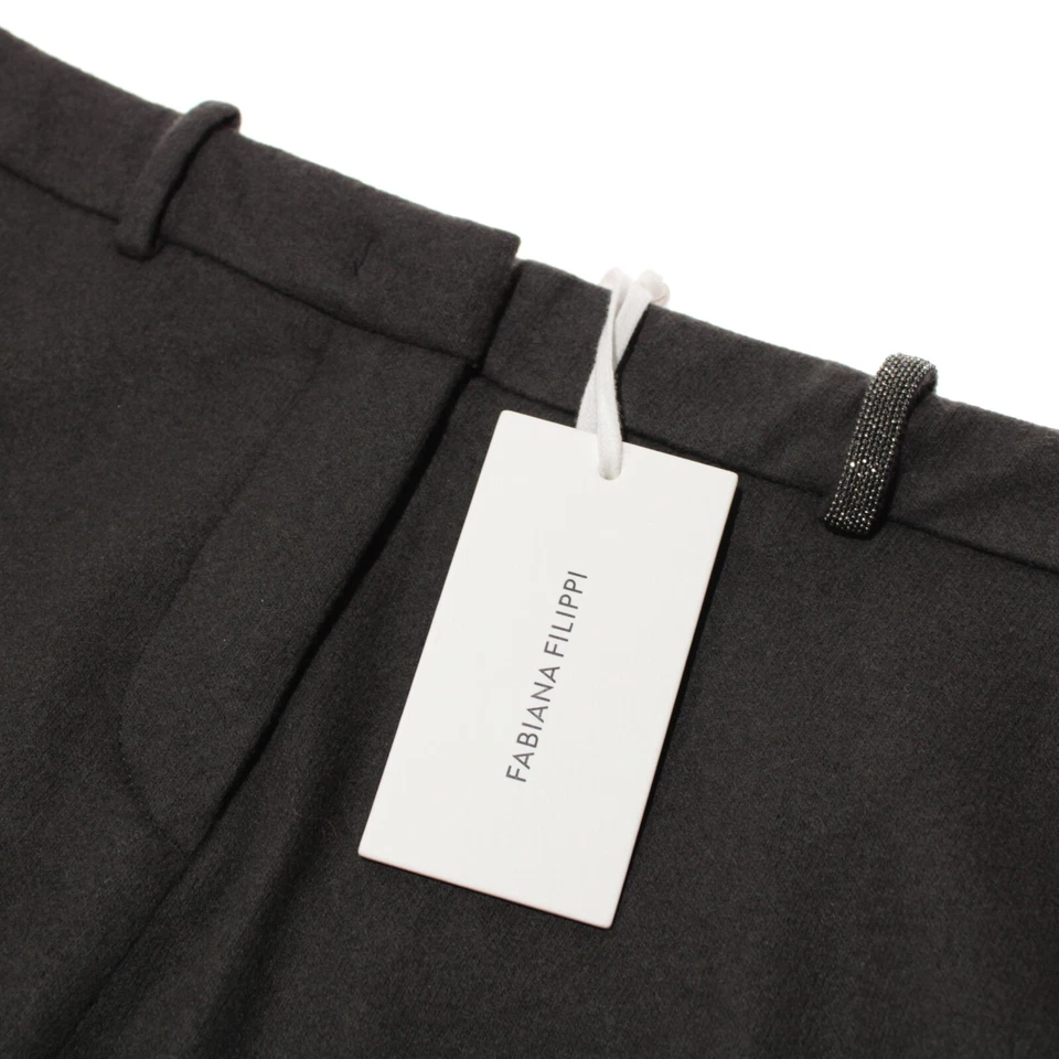 Calça social Fabiana Filippi nova com etiquetas mistura de lã tamanho 42 EUA 6 em cinza sólido - Imagem 1 de 4