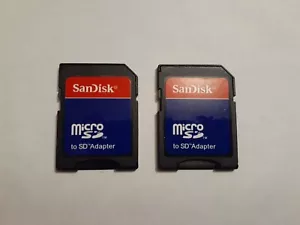 2PCs SanDisk MicroSD Micro SD to SD HC SDHC Adaptor Memory Card Adapter Reader - Picture 1 of 4
