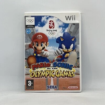 Mario & Sonic At The Beijing Olympics Wii Nintendo Game Free Tracked Post PAL - Image 1 of 4