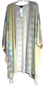 Iman NEW Open Front Cardigan 3XP Glitter Yellow Black Oversized - Picture 1 of 10