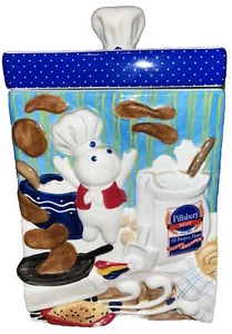 Pillsbury Doughboy Flour Cookie Canister Danbury Mint Year 2000 Vtg (Small Chip) - Picture 1 of 10