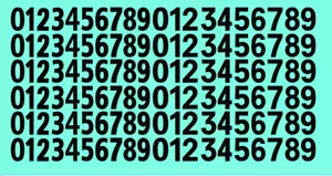 Decalcomanie Decals Chiffres 10 mm noirs 1:32 1:24 1:18 Numeros Black number car - Bild 1 von 1
