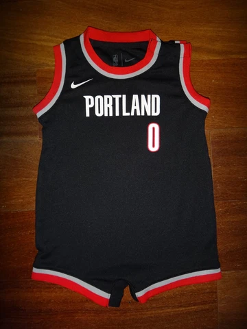 Infant 18 Months Nike Damian Lillard Portland Trail Blazers Romper Style Jersey Cover