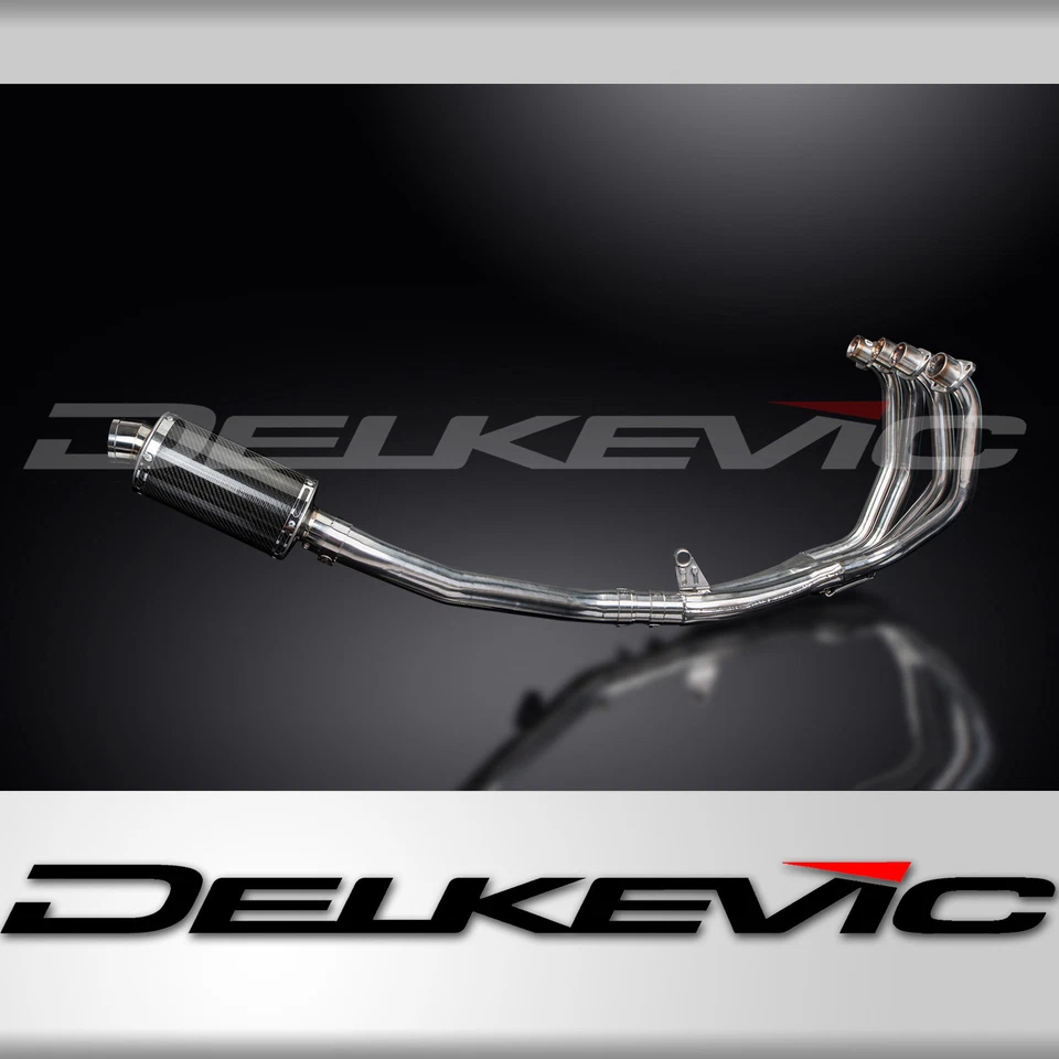 Honda CBR600F Sport 2001-2003 Complete Exhaust 4-1 9" Oval Carbon Muffler - Image 1 of 4