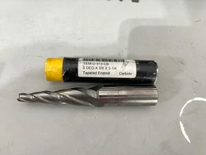 3/8" Tip X 3-1/4 LOC  5 Degree Per Side 1" Shank Carbide Tapered EndMill - Picture 1 of 2