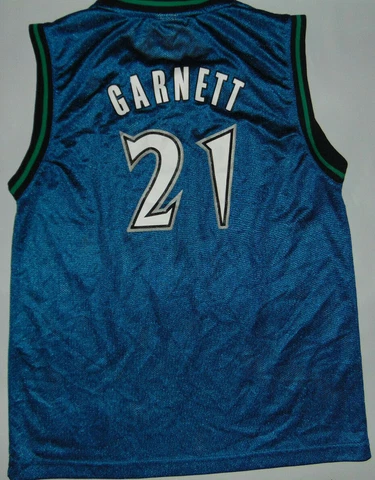 KEVIN GARNETT TIMBERWOLVES Reebok JERSEY NBA Basketball #21 Sz LARGE 14-16 Youth Cover