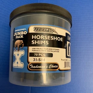 Troxell USA 1/4" Horseshoe Shim Tile Spacers Black 70 in Jar. - Picture 1 of 3