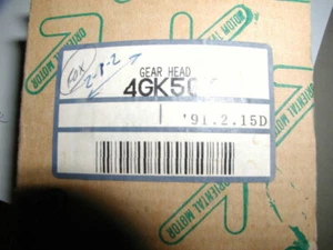 Oriental Motor Gear Head ( New in Box) 4GK50K - Picture 1 of 3