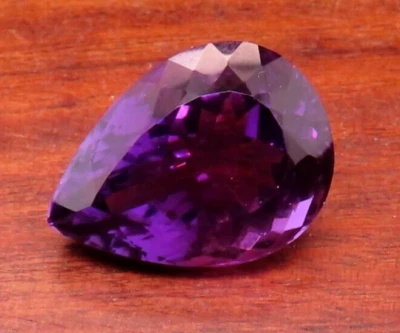 Rare Vintage Gem Amethyst Brazil Fine Natural Pear Shape 27.9 CT 23 x 17 mm #800 - Image 1 of 4
