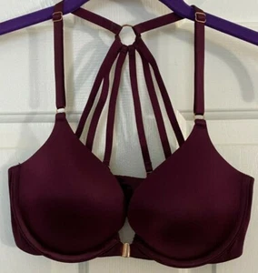 Sujetador push-up Victoria's Secret muy sexy borgoña 32C nuevo sin etiquetas - Imagen 1 de 9