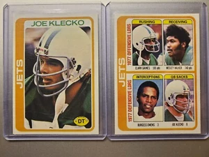 Joe Klecko ROOKIE Lot 1978 Toops #287 & # 519 New York Jets HOF - Picture 1 of 2