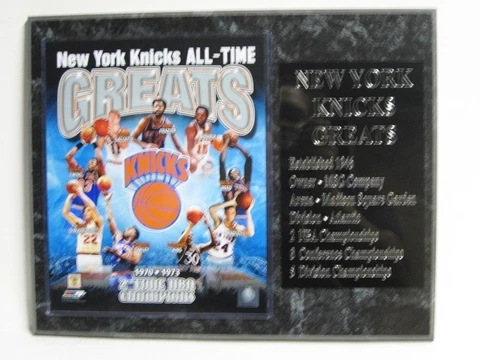 New York Knicks Greats team statistics plaque - New Lower Pricing!! Cover