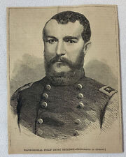 1864 Revue Gravure ~ Majeur Général Philip Henry Sheridan
