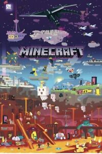 Affiche Minecraft World Beyond Advertisemit A3 taille 22,374+34 papier brillant