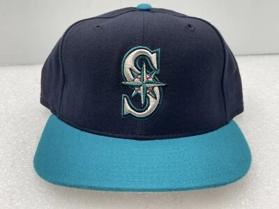 VINTAGE 90's NEW ERA SEATTLE MARINERS 5950 PRO MODEL DIAMOND 7-1/8 DEADSTOCK TAG - Image 1 of 4