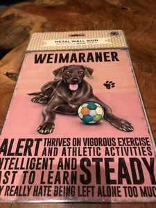 Weimaraner - Tin Metal Wall Sign - Picture 1 of 1