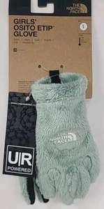 The North Face Osito Etip Gloves Girls Small NWT New Jadeite Green Color New - Picture 1 of 4