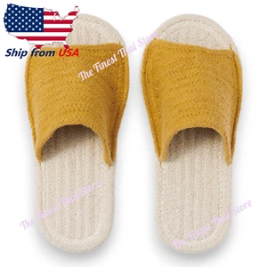 MUJI Cotton Room Open Toes Sandals Slippers USA Stock sizes M/L/XL : Mustard - Picture 1 of 8