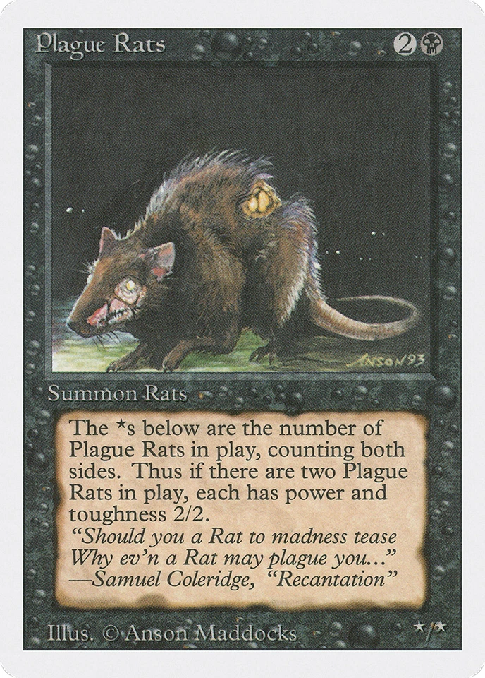 Plague Rats X (4) Revised Edition - EX/NM - C123 - 4RCards - Image 1 of 1