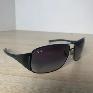Ray-Ban RB3320 002/8G Sunglasses FRAMES ONLY Black Metal 64-14 Made in Italy - Picture 1 of 14