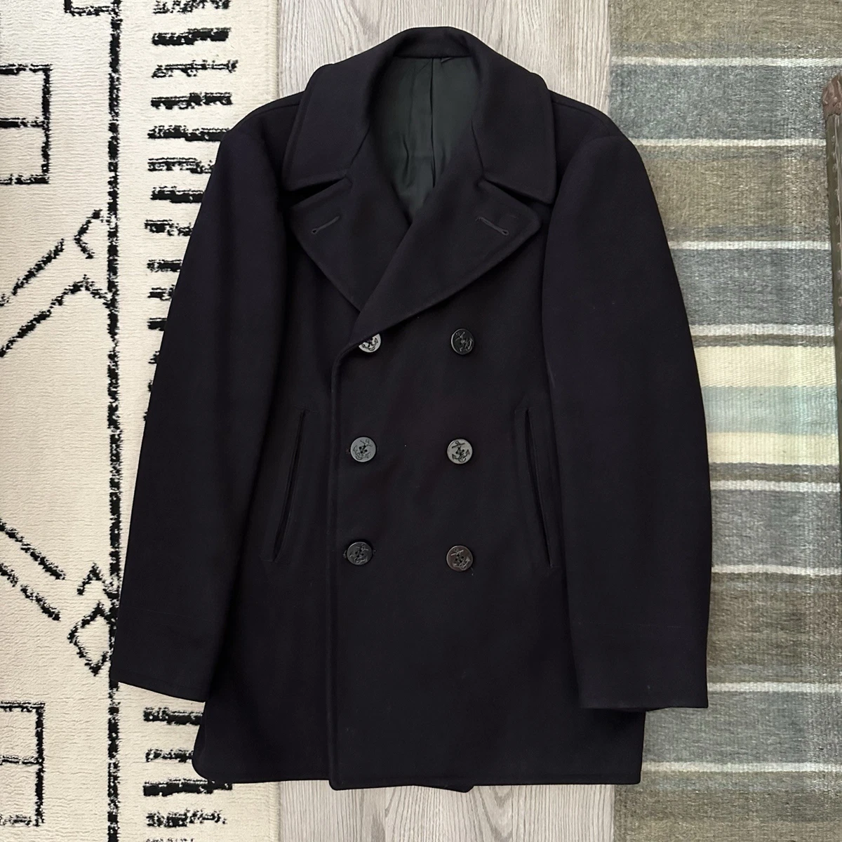 【未使用】サイズ52 新型 1940s U.S. NAVY PEA COAT Small 40s US Navy Peacoat / Navy Blue Wool Overcoat 1940s WW2 - Etsy
