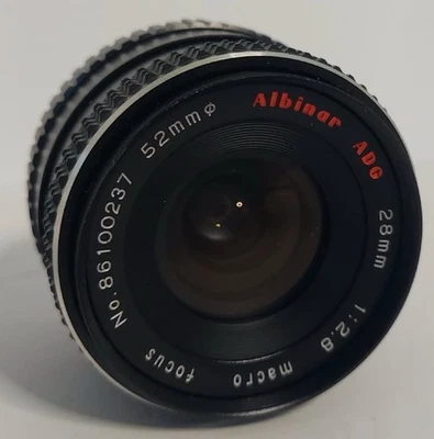 Albinar ADG 28mm 1:2.8 Macro Focus 52mm Lens. Untested W/ Case - Image 1 of 4