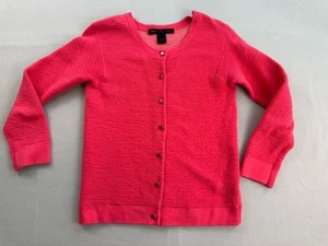 Marc by Marc Jacobs Cardigan Sweater Women's Small Hot Pink Textured Cotton - Picture 1 of 7