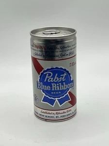 Vintage Pabst Blue Ribbon PBR 7 Oz Steel Pull Tab Empty Beer Can - FULLY SEALED - Picture 1 of 10