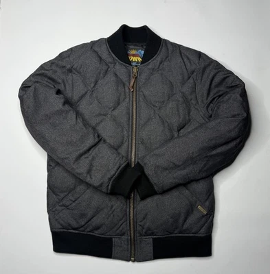 Eddie Bauer 1936 Skyliner 650 Down Diamond Quilted Bomber Jacket Gray Medium - Image 1 of 4