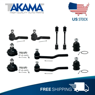 10pcs Ball joints +Stabilizer end links+ tie rod ends for 86-97 Nissan D21 RWD - Image 1 of 4